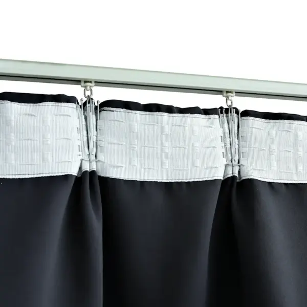 Pimendavad kardinad metallkonksudega, 2 tk, antratsiithall, 140 x 245 cm - 4