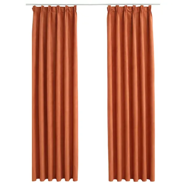 Pimendavad kardinad metallkonksudega, roostevärvi, 2 tk, 140 x 245 cm – 2