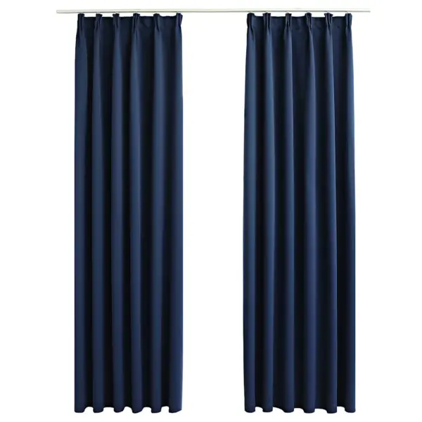 Pimendavad kardinad metallkonksudega, sinine, 2 tk, 140 x 175 cm - 2