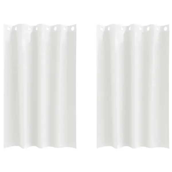 Pimendavad kardinad rõngastega, 2 tk, puhas valge, 175 x 140 cm, polüester – 2