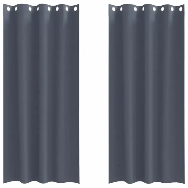 Pimendavad kardinad rõngastega, 2 tk, antratsiit, 260 x 140 cm, polüester – 2