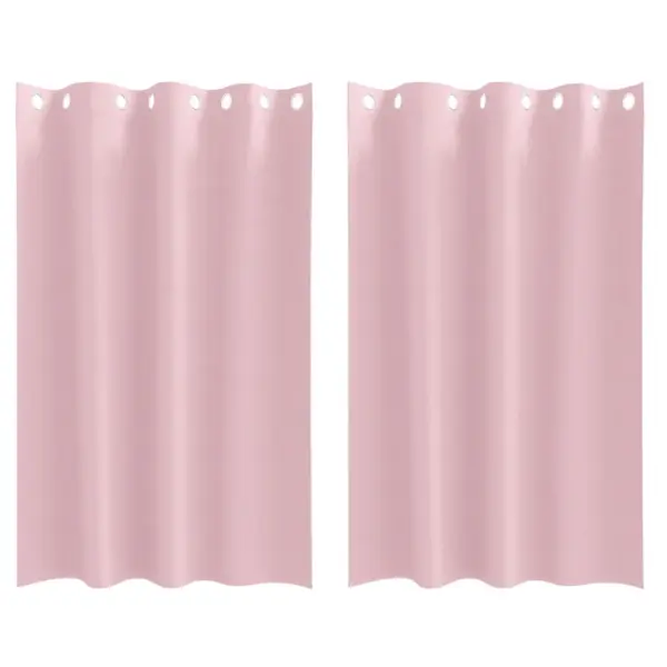 Pimendavad kardinad rõngastega, 2 tk, beebiroosa, 175 x 140 cm, polüester – 2