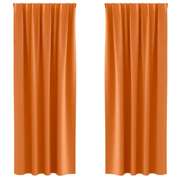 Pimendavad kardinad rõngastega, 2 tk, erk oranž, 225 x 140 cm – 2