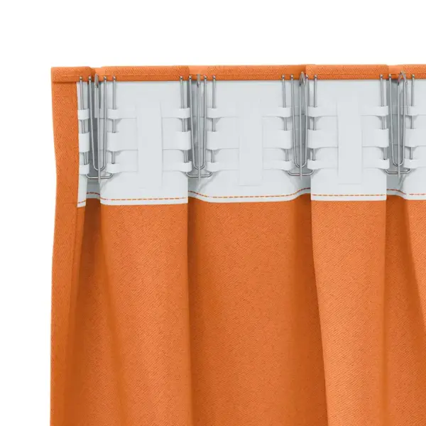 Pimendavad kardinad rõngastega, 2 tk, erk oranž, 225 x 140 cm – 5