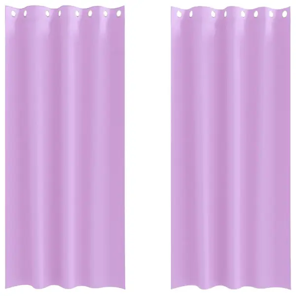 Pimendavad rõngaskardinad, lilla polüester, 2 tk, 225 x 140 cm – 2