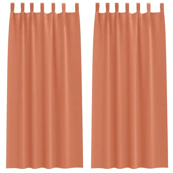 Pimendavad kardinad rõngastega, 2 tk, terrakota polüester, 245 x 140 cm – 2