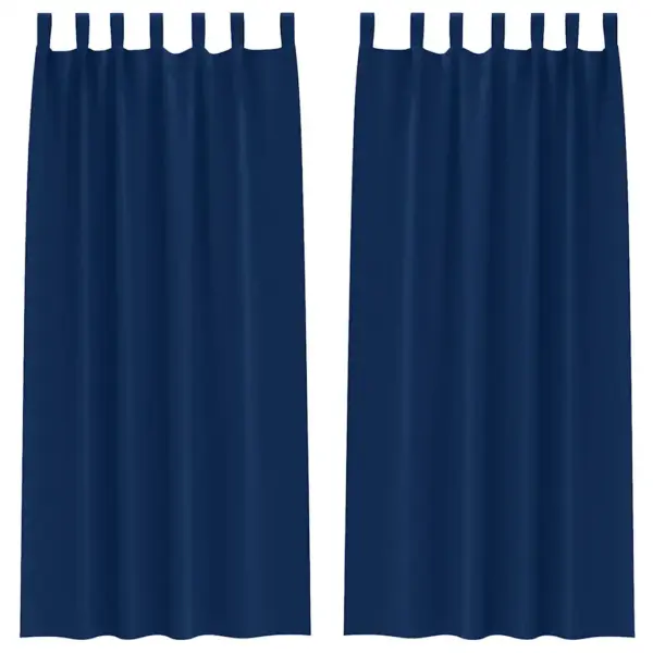Pimendavad kardinad 2 tk, tumesinine polüester, 225 x 140 cm – 2