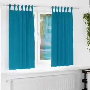 Pimendavad kardinad 2 tk, türkiis, 175 x 140 cm, polüester
