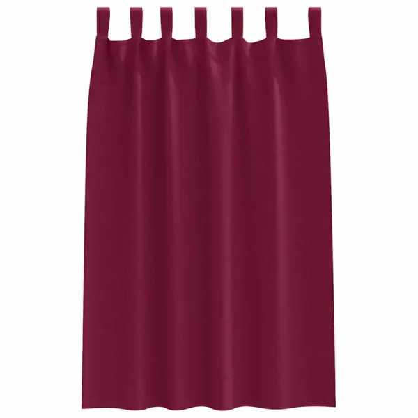 Pimendavad kardinad aasadega, veinpunane polüester, 2 tk, 175 x 140 cm – 4