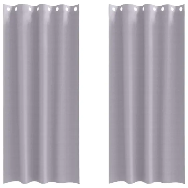 Pimendavad rõngaskardinad, 2 tk, metallhall polüester, 260 x 140 cm – 2