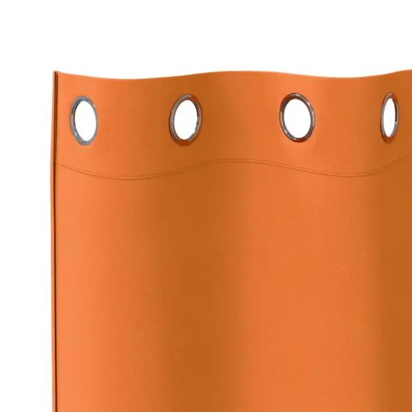 Pimendavad kardinad rõngastega, 2 tk, erk oranž, 140 x 140 cm, polüester – 5