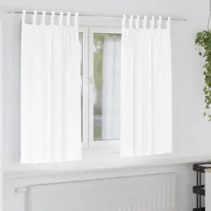 Pimendavad rõngaskardinad 2 tk, puhas valge polüester, 175 x 140 cm