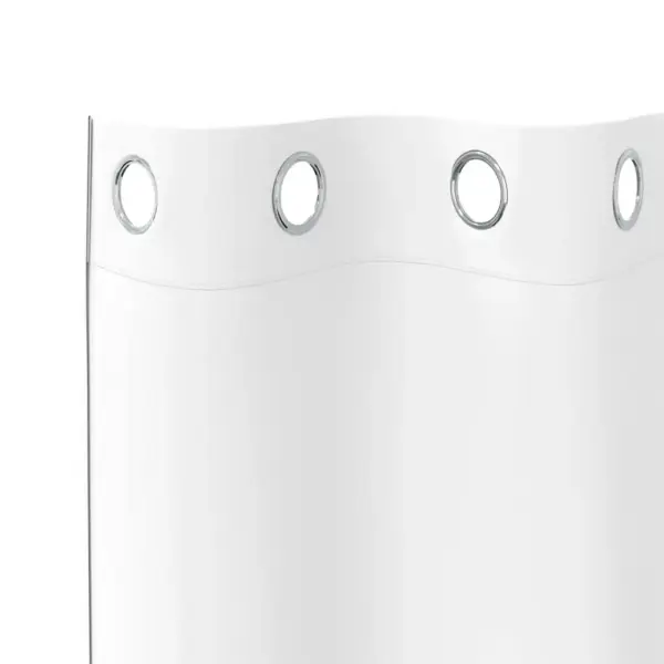 Pimendavad kardinad rõngastega, 2 tk, puhas valge polüester, 260 x 140 cm – 5