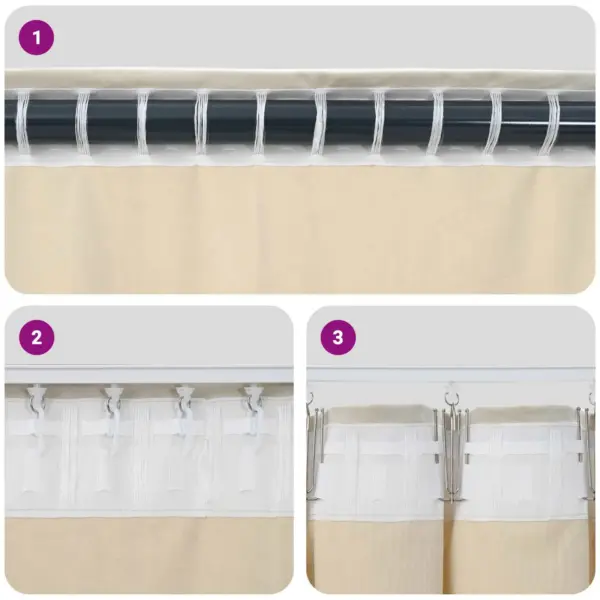 Pimendavad sametkardinad, helehall, 2 tk, 140 x 140 cm – 5