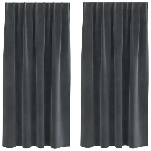 Pimendavad sametkardinad, helehall, 2 tk, 140 x 175 cm – 2