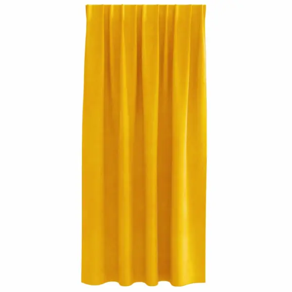 Pimendavad sametkardinad, 2 tk, sinepikollane, 140 x 175 cm – 4