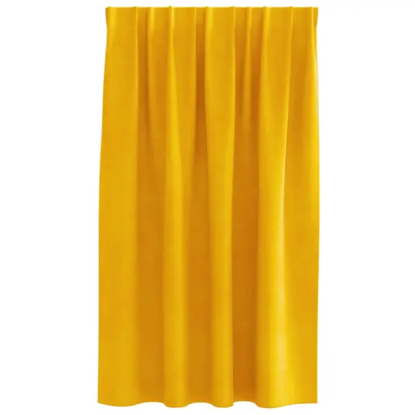 Pimendavad sametkardinad, 2 tk, sinepikollane, 140 x 140 cm – 4