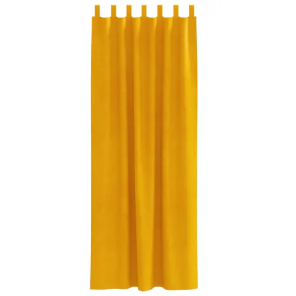 Pimendavad sametkardinad, 2 tk, sinepikollane, 140 x 245 cm – 4