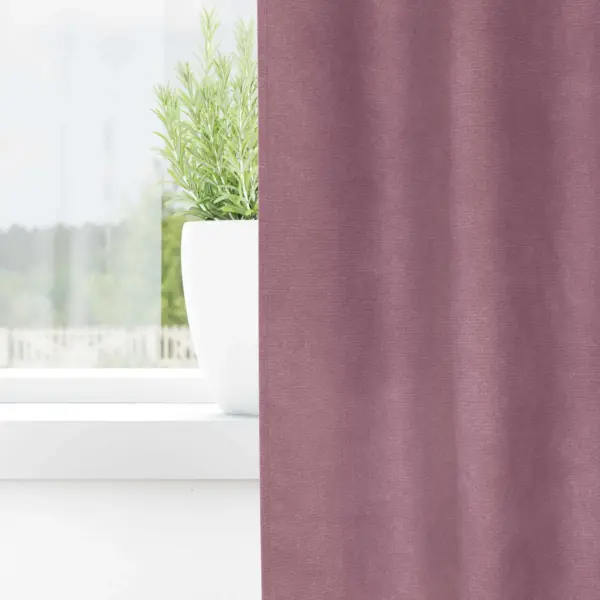 Pimendavad sametkardinad silmustega, tumeroosa, 2 tk, 140 x 140 cm – 3