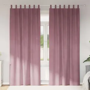 Pimendavad sametkardinad silmustega, tumeroosa, 2 tk, 140 x 260 cm
