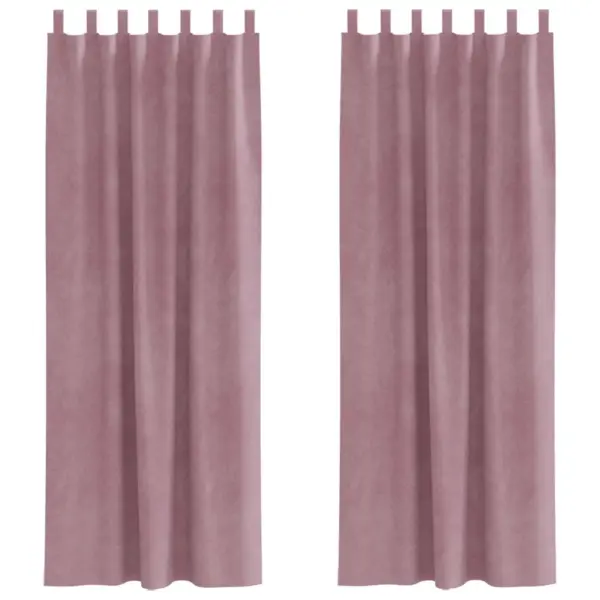 Pimendavad sametkardinad silmustega, tumeroosa, 2 tk, 140 x 260 cm - 2