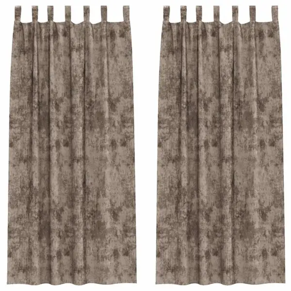 Pimendavad sametkardinad, 2 tk, cappuccino, 260 x 140 cm - 2