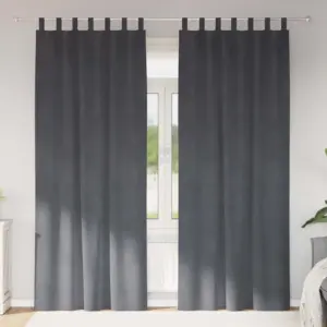 Pimendavad sametkardinad, helehall, 140 x 225 cm, 2 tk