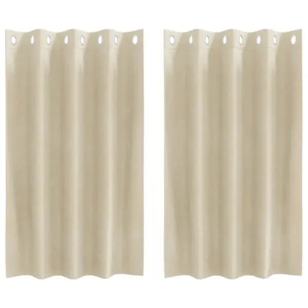 Pimendavad sametkardinad, 2 tk, kreem, 140 x 140 cm – 2