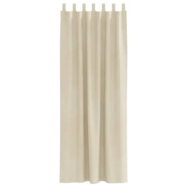 Pimendavad sametkardinad kangast silmustega, kreemjad, 2 tk, 140 x 245 cm – 4