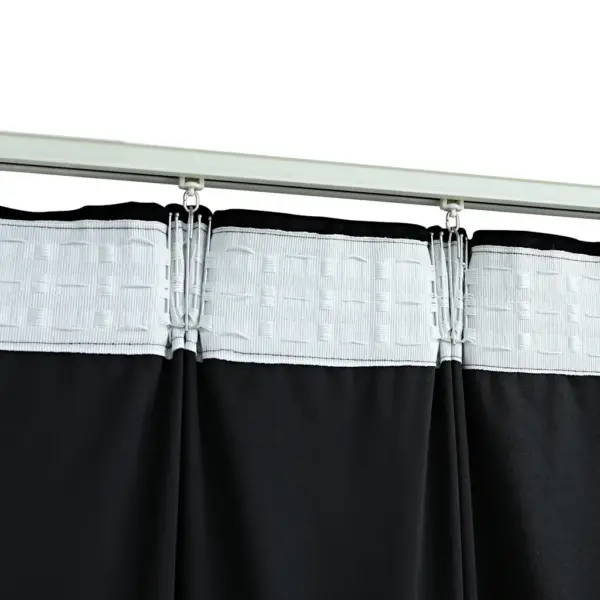 Pimendavad sametkardinad konksudega, must, 2 tk, 140 x 225 cm – 4