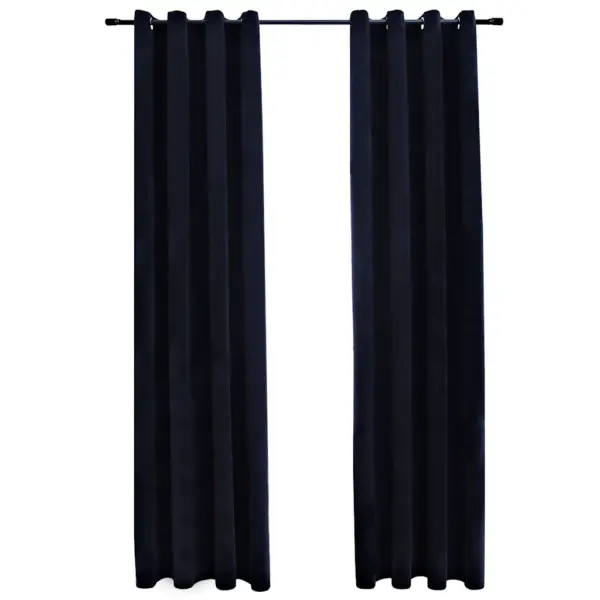 Pimendavad sametkardinad rõngastega, must, 2 tk, 140 x 175 cm – 2