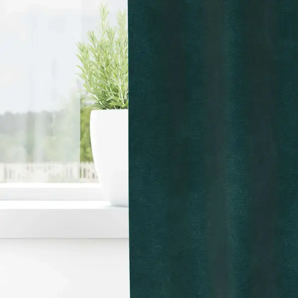 Pimendavad sametkardinad, tume roheline, 140 x 225 cm, 2 tk – 3