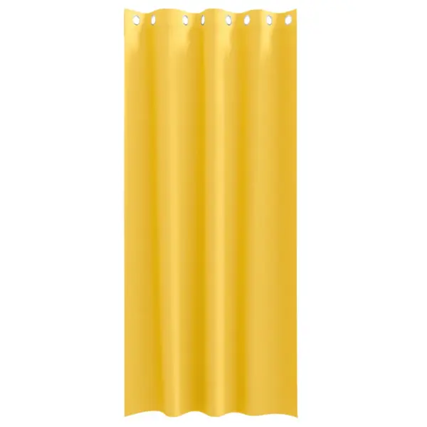 Pimendavad kardinad rõngastega, 2 tk, sinepikollane polüester, 225 x 140 cm – 4