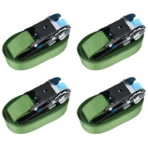 Pingutitega koormarihmad, 4 tk, roheline polüester, 6 m x 25 mm, 400 kg