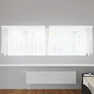 Pitskardin lillemustriga, valge polüester, 80 x 300 cm