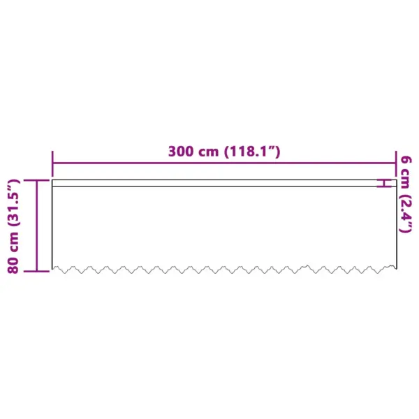 Pitskardin lillemustriga, valge polüester, 80 x 300 cm – 8
