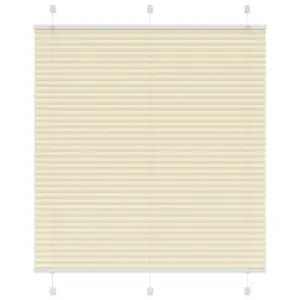 Plisseeritud aknaruloo, kreemjasvalge, 115 x 150 cm, kahe paigaldusviisiga