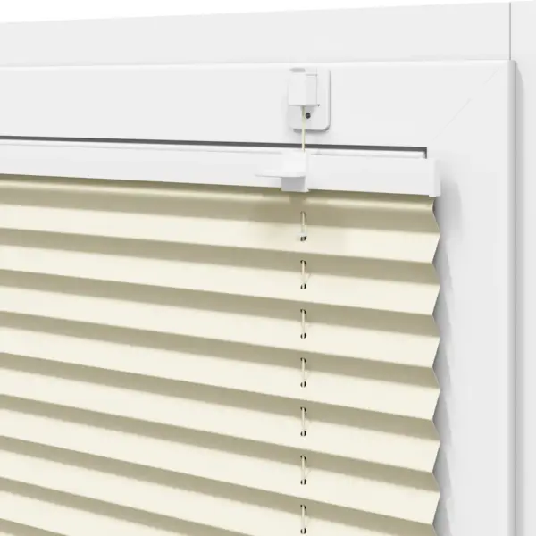 Plisseeritud aknaruloo, kreemjasvalge, 115 x 150 cm, kahe paigaldusviisiga – 10