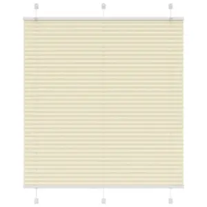 Plisseeritud aknaruloo privaatsuseks, kreemjasvalge, 120 x 100 cm, 100% polüester