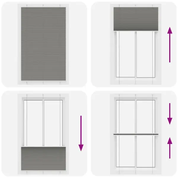 Plisseeritud aknaruloo antratsiithall 120 x 200 cm, polüester – 7