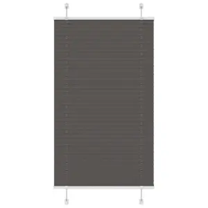 Plisseeritud aknaruloo, must, 70 x 150 cm, 100% polüster, paigaldus kruvide või klambritega