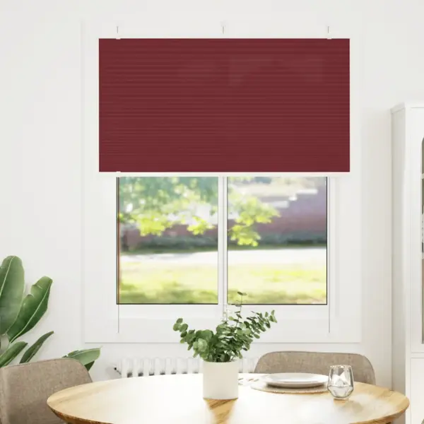 Plisseeritud ruloo privaatsuseks, bordoopunane, 105 x 100 cm, 100% polüester – 2