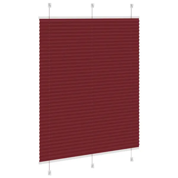 Plisseeritud ruloo privaatsuseks, bordoopunane, 105 x 100 cm, 100% polüester – 4