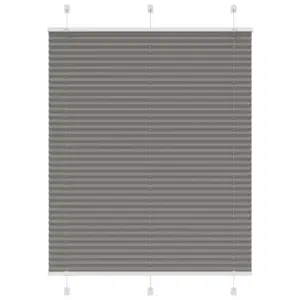 Plisseeritud ruloo aknale, antratsiithall, 105 x 150 cm, 100% polüester