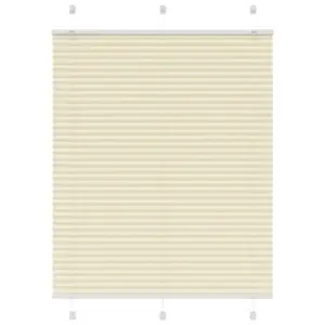 Plisseeritud ruloo, kreemjasvalge, 110 x 150 cm, polüester