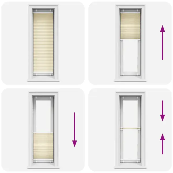 Plisseeritud ruloo, kreemjasvalge, 40 x 100 cm, 100% polüester – 5