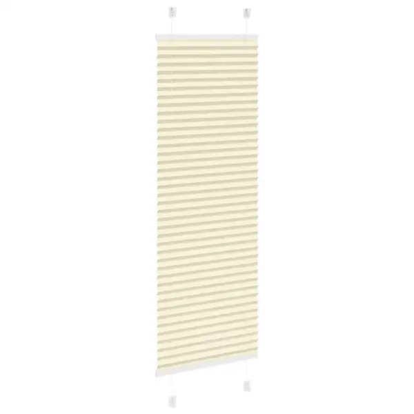 Plisseeritud ruloo kahel paigaldusviisil, kreemjasvalge, 45 x 100 cm, polüester – 4