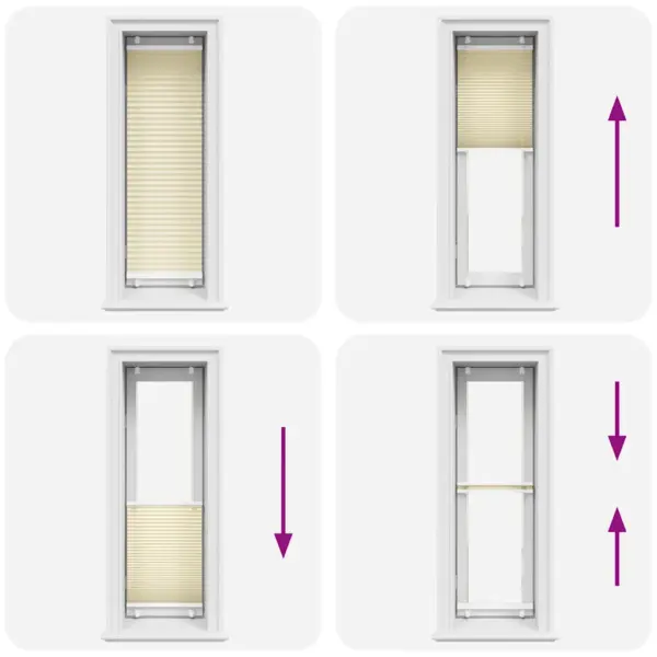 Kreemjasvalge plisseeritud ruloo, 50 x 150 cm, 100% polüester, kahe paigaldusviisiga – 5