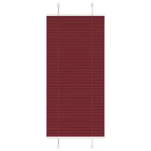 Plisseeritud aknaruloo privaatsuse ja päikesekaitsega, bordoopunane, 60 x 150 cm