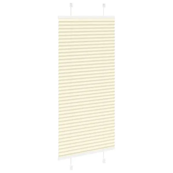 Plisseeritud ruloo privaatsuse ja päikesekaitseks, kreemjasvalge, 60 x 150 cm, 100% polüester - 4
